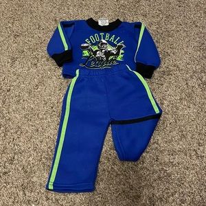 “Football League” baby sweatshirt & pant set